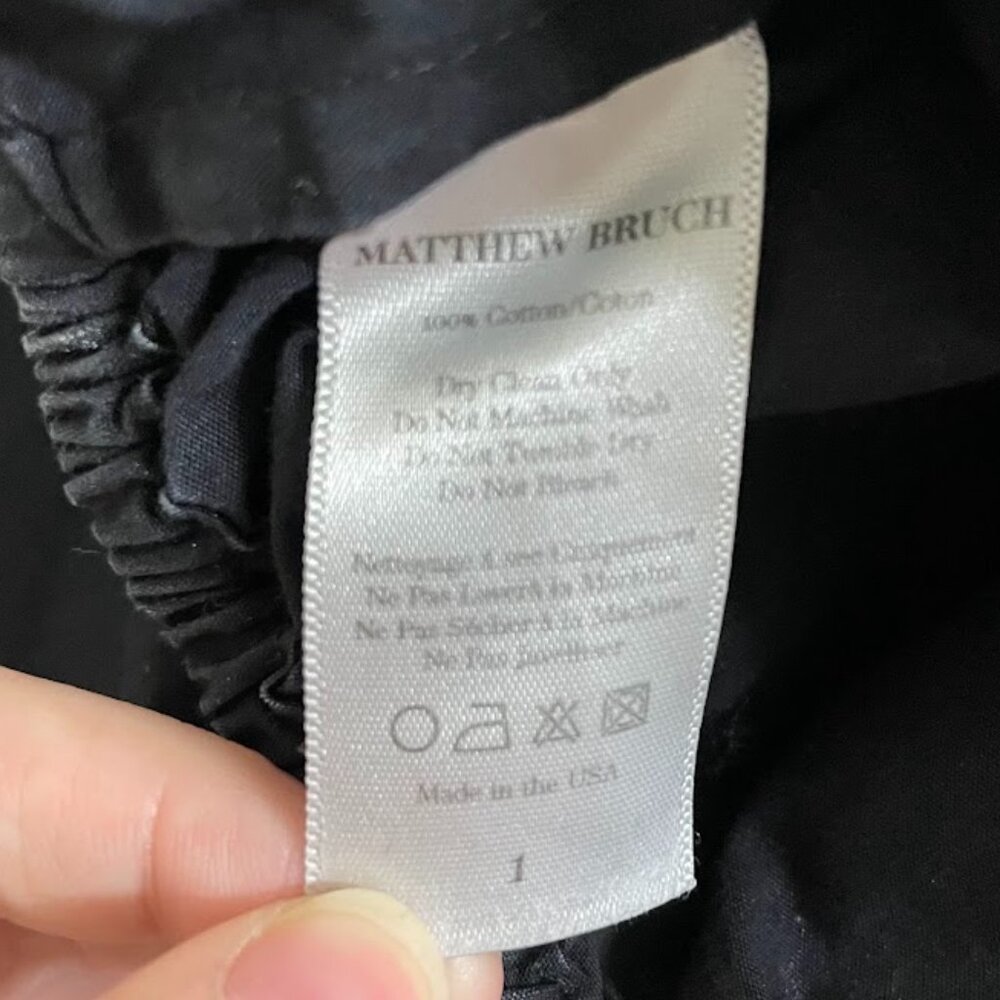 Matthew Bruch cropped tied button-up top - Picture 10 of 12